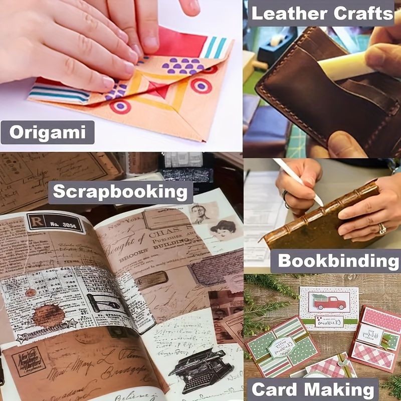 1pc Bone Folder Creaser Tool, Non-retractable Handle, ABS Material, DIY Leather Crafting, Scrapbooking & Bookbinding, for Paper Crafts & Leather Molding