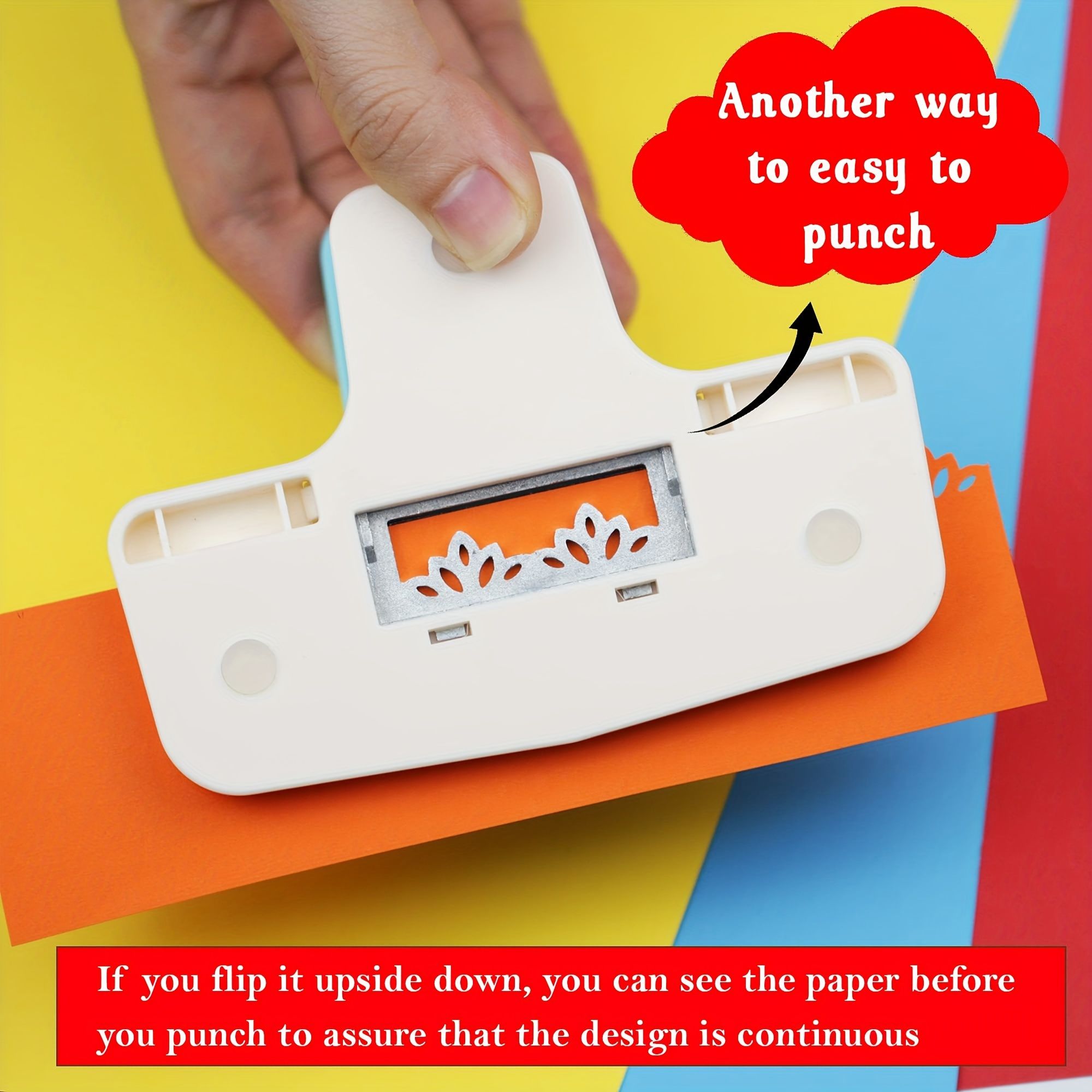 1pc Border Punch: Flower Design Embossing Tool for Scrapbooking, Wedding Cards, Decoration & DIY Arts (Random Color)