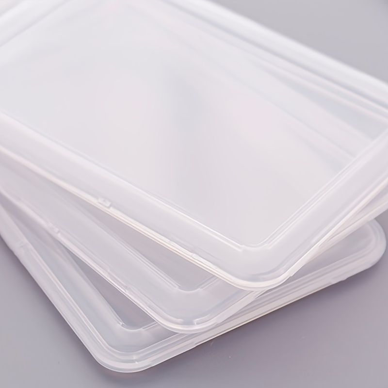 10-Pack White Transparent Plastic Waterproof Flip-Top ID Card Holder, Student Card Bus Card Protector, Office Supplies, Durable Card Case for Daily Use