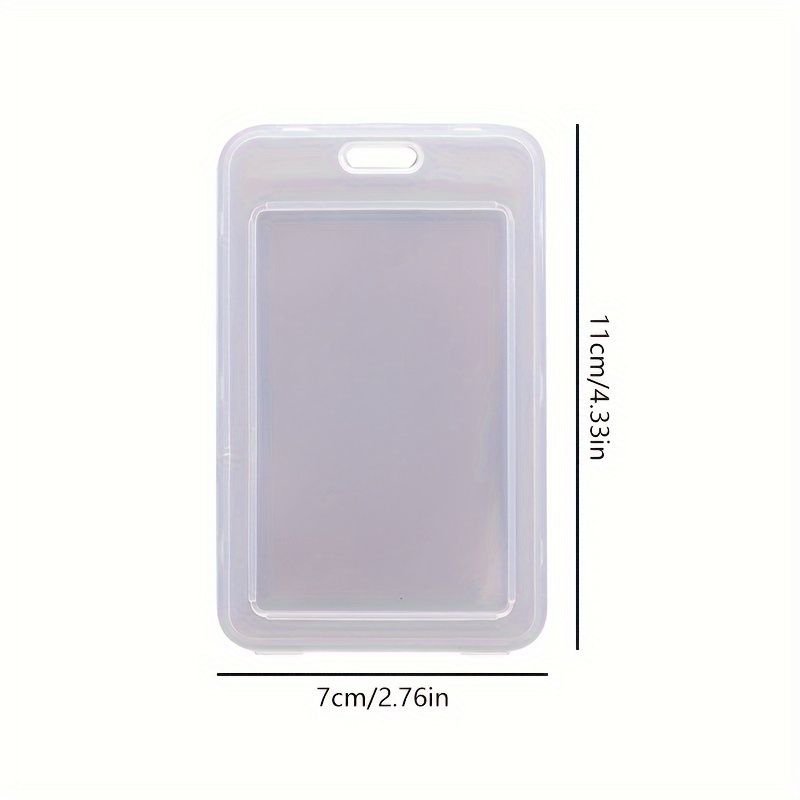 10-Pack White Transparent Plastic Waterproof Flip-Top ID Card Holder, Student Card Bus Card Protector, Office Supplies, Durable Card Case for Daily Use