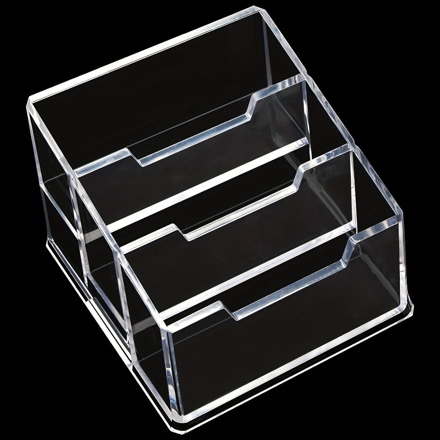 Acrylic Business Card Holder Transparent Business Card Holder, 3 Layers Of High-grade Acrylic Transparent Business Card Holder