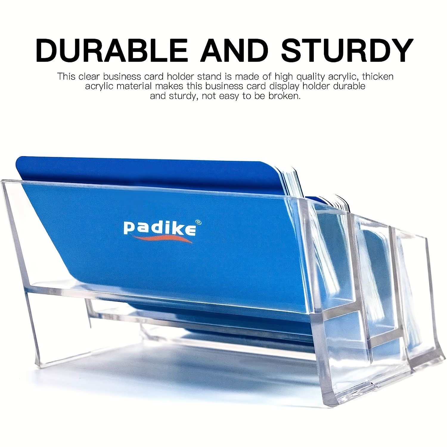 Acrylic Business Card Holder Transparent Business Card Holder, 3 Layers Of High-grade Acrylic Transparent Business Card Holder