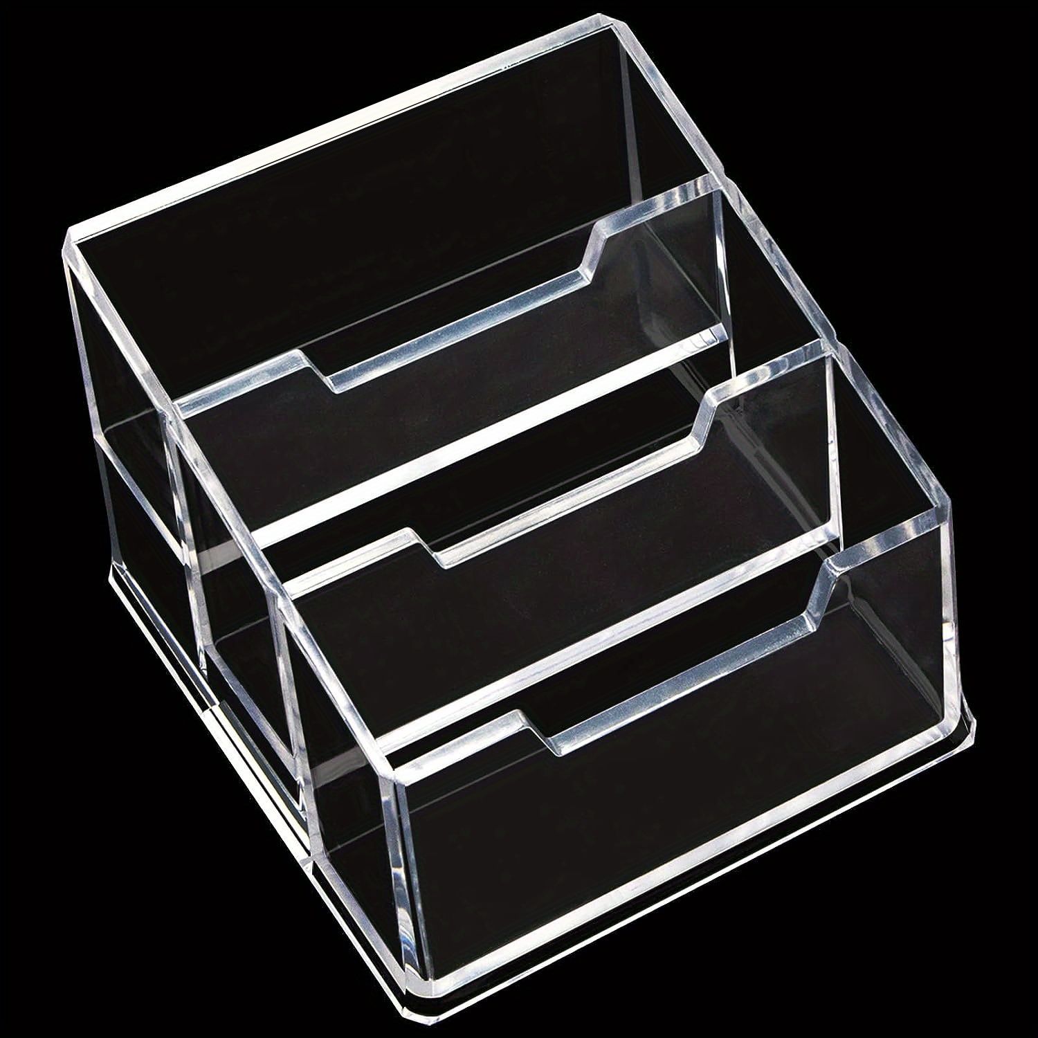 Acrylic Business Card Holder Transparent Business Card Holder, 3 Layers Of High-grade Acrylic Transparent Business Card Holder