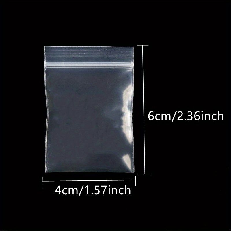 100pcs Reusable Transparent Ziplock Bags in 3 Sizes - Self-Sealing, Anti-Aging for Jewelry & Small Items Packaging - Ideal for Daily Office Use & Small Business Supplies
