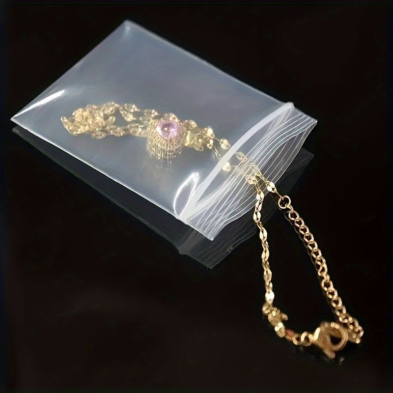 100pcs Reusable Transparent Ziplock Bags in 3 Sizes - Self-Sealing, Anti-Aging for Jewelry & Small Items Packaging - Ideal for Daily Office Use & Small Business Supplies