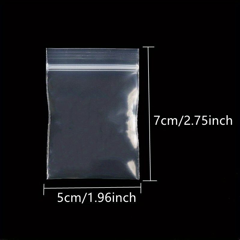 100pcs Reusable Transparent Ziplock Bags in 3 Sizes - Self-Sealing, Anti-Aging for Jewelry & Small Items Packaging - Ideal for Daily Office Use & Small Business Supplies
