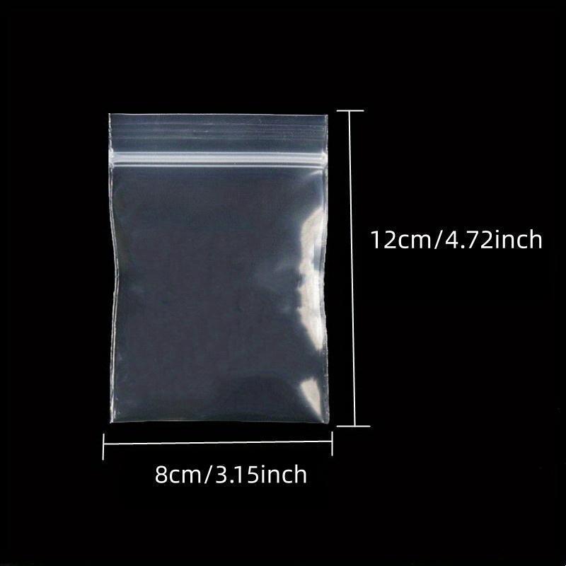 100pcs Reusable Transparent Ziplock Bags in 3 Sizes - Self-Sealing, Anti-Aging for Jewelry & Small Items Packaging - Ideal for Daily Office Use & Small Business Supplies