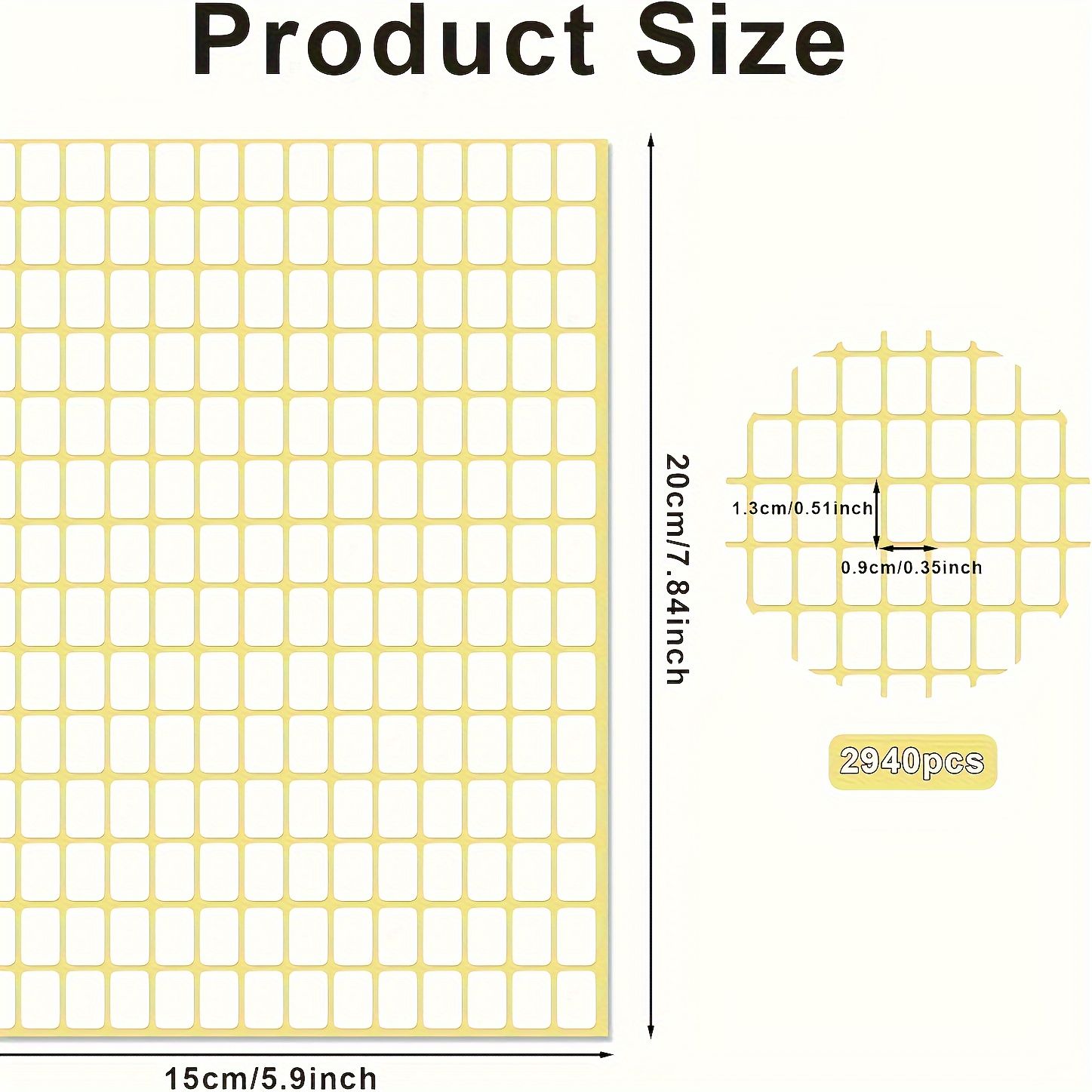 2700 Pcs All-Purpose Self-Adhesive Labels - Small Plastic Writable Stickers for Jars, Storage, Boxes, Folders, Envelopes, 13x9 mm - White Price Tags