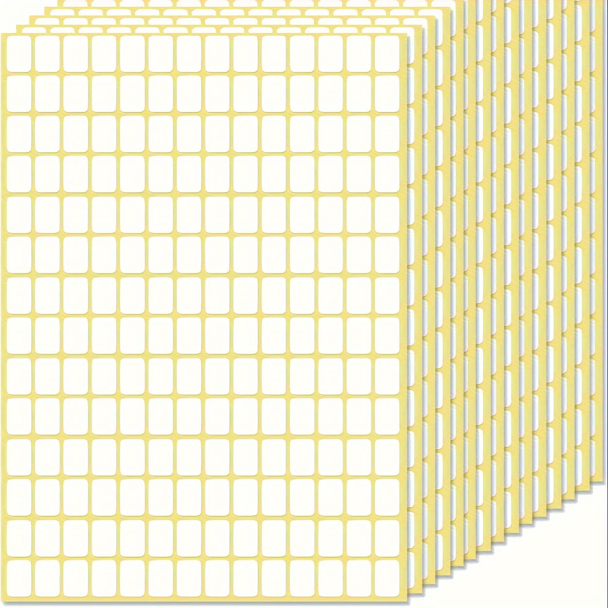 2700 Pcs All-Purpose Self-Adhesive Labels - Small Plastic Writable Stickers for Jars, Storage, Boxes, Folders, Envelopes, 13x9 mm - White Price Tags