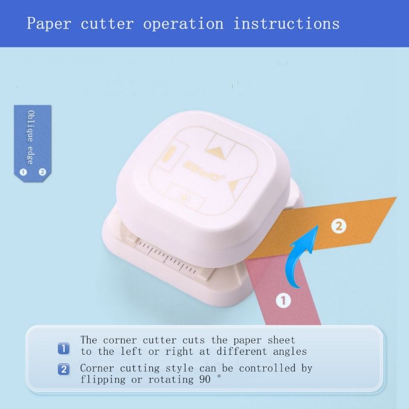 1pc 4in 1 Paper Punch, Multifunctional Embossing Punches, Journal Planner DIY Corner Cutter, Notebook Stationary Cutting Tool