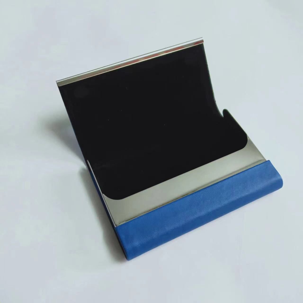[Microfiber Simulation Leather] Titanium Black Business Card Case Creative Fashion Business Card Case Carry Name