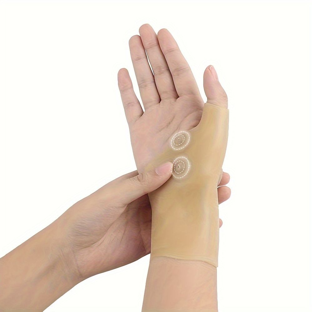 4pcs Magnetic Thumb Support Brace - Waterproof, Soft, and Pain Relieving Wrist and Hand Massage Glove