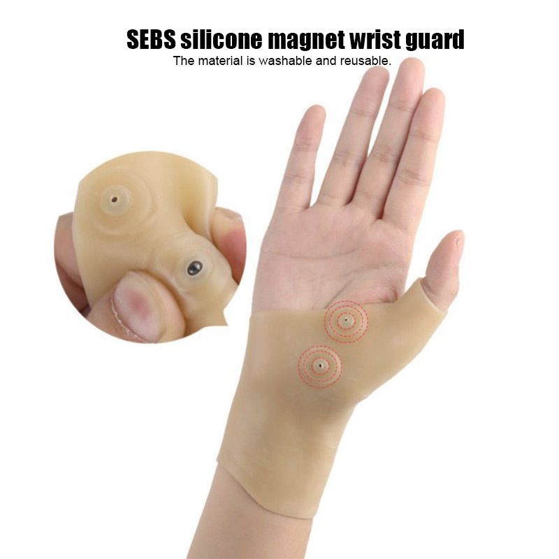 4pcs Magnetic Thumb Support Brace - Waterproof, Soft, and Pain Relieving Wrist and Hand Massage Glove