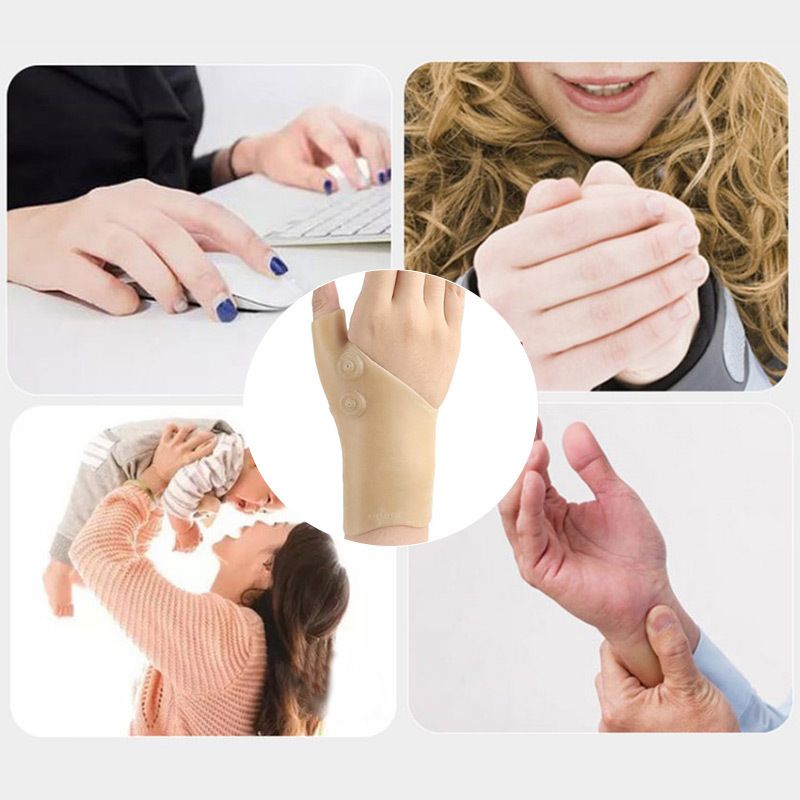 4pcs Magnetic Thumb Support Brace - Waterproof, Soft, and Pain Relieving Wrist and Hand Massage Glove