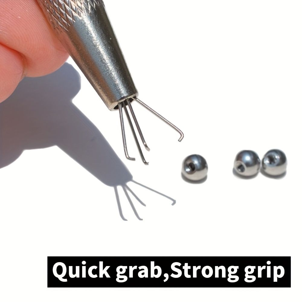 Stainless Steel Precision Jewelry Tweezers - 4-Prong Gemstone & Diamond Gripper, Ideal for Beads & Small Parts Handling, Craft & Workshop Essential