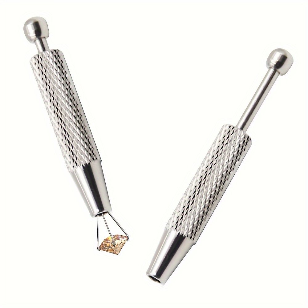 Stainless Steel Precision Jewelry Tweezers - 4-Prong Gemstone & Diamond Gripper, Ideal for Beads & Small Parts Handling, Craft & Workshop Essential