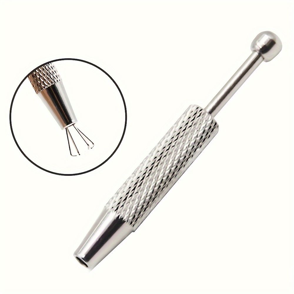 Stainless Steel Precision Jewelry Tweezers - 4-Prong Gemstone & Diamond Gripper, Ideal for Beads & Small Parts Handling, Craft & Workshop Essential