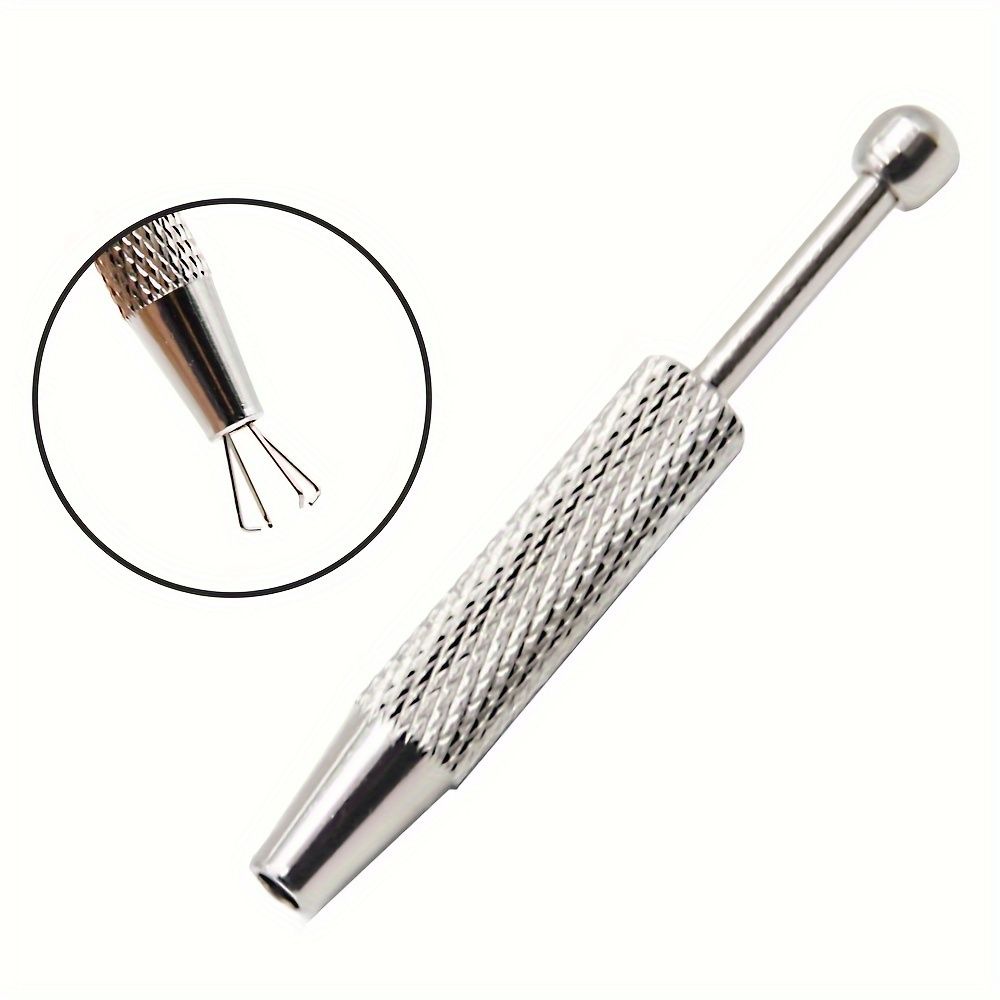 Stainless Steel Precision Jewelry Tweezers - 4-Prong Gemstone & Diamond Gripper, Ideal for Beads & Small Parts Handling, Craft & Workshop Essential
