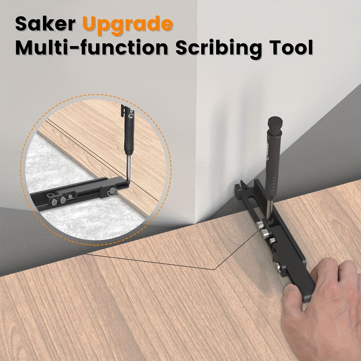 1pc Multi-Functional Scribing Tool, Construction Pencil, Scribe Tool With Deep Hole Pencil, DIY Woodworking Scribe Gauge, Scriber Line Maker Measuring Tool