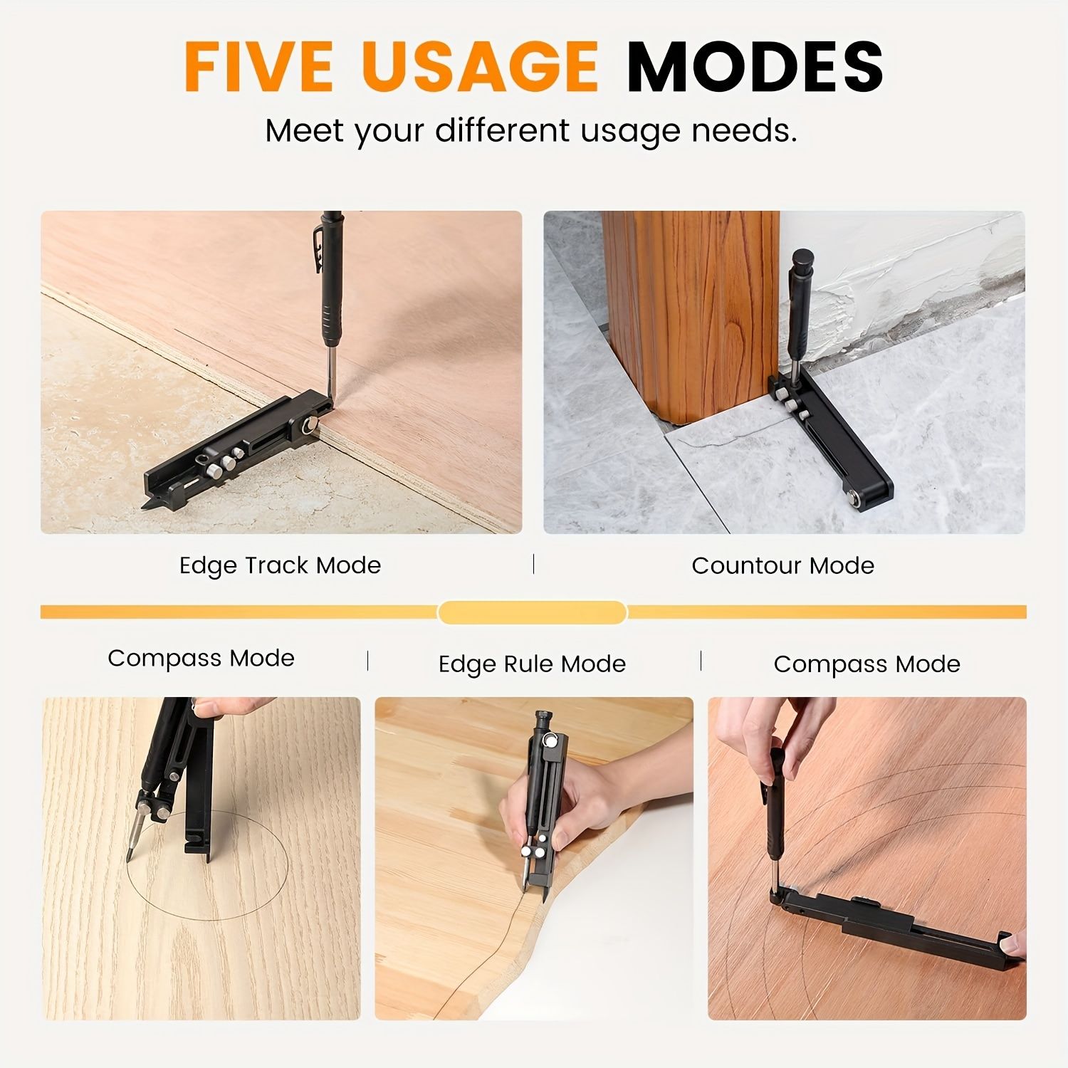 1pc Multi-Functional Scribing Tool, Construction Pencil, Scribe Tool With Deep Hole Pencil, DIY Woodworking Scribe Gauge, Scriber Line Maker Measuring Tool