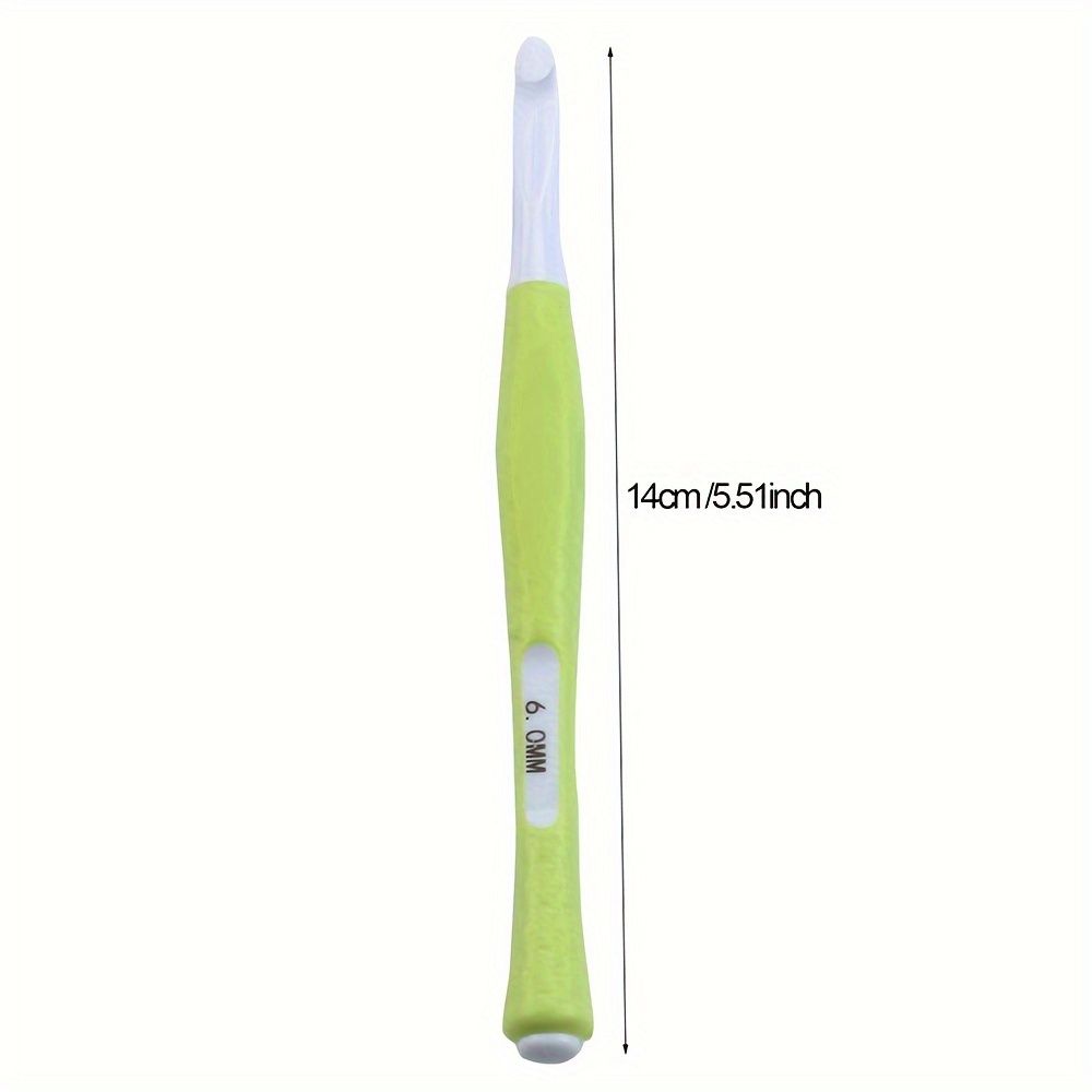 8pcs Candy Color Silicone Soft Handle ABS Crochet Hook Ergonomic Crochet Hook Set For Arthritic Hands Crochet Needle Set And Crochet Accessories For Beginners (Random Color)