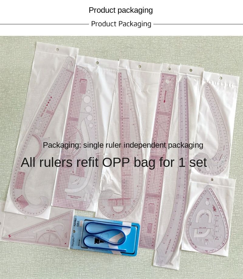 DIY Sewing Ruler Tailor Set French Curve Ruler Accessories, 4-10 Style Plastic Dress Curve Rulers for Sewing Pattern Design