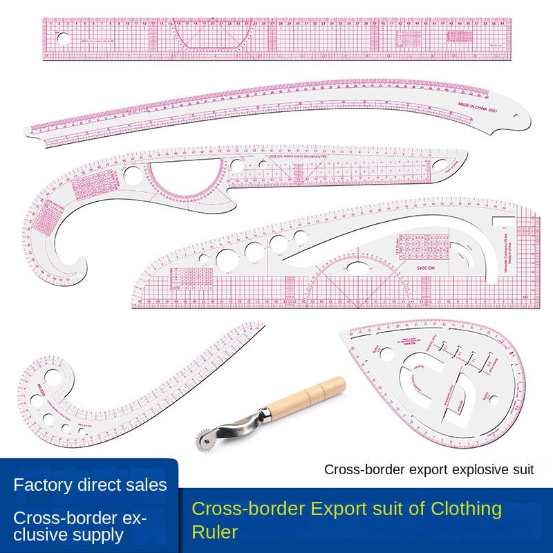 DIY Sewing Ruler Tailor Set French Curve Ruler Accessories, 4-10 Style Plastic Dress Curve Rulers for Sewing Pattern Design