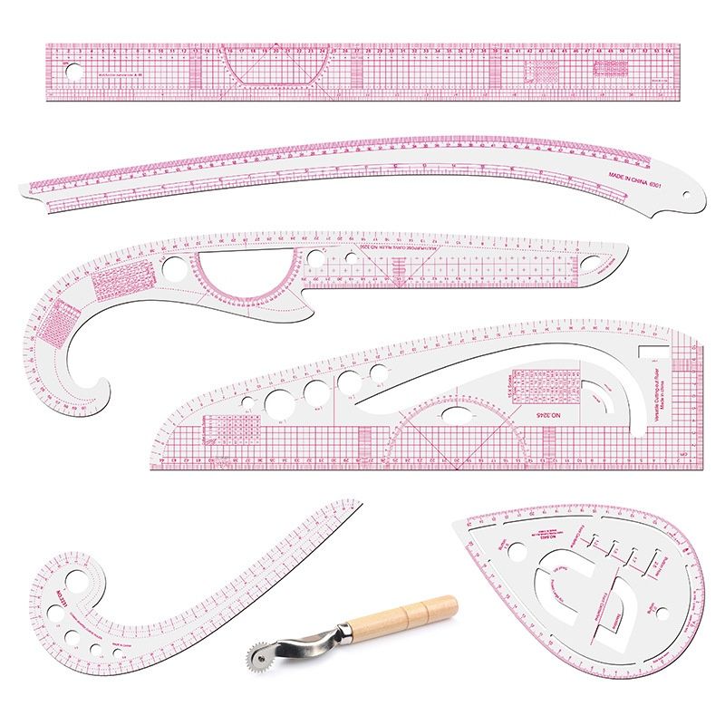 DIY Sewing Ruler Tailor Set French Curve Ruler Accessories, 4-10 Style Plastic Dress Curve Rulers for Sewing Pattern Design