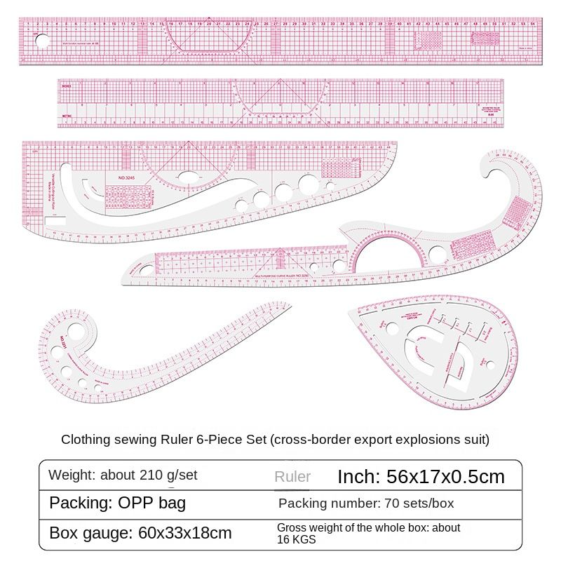 DIY Sewing Ruler Tailor Set French Curve Ruler Accessories, 4-10 Style Plastic Dress Curve Rulers for Sewing Pattern Design