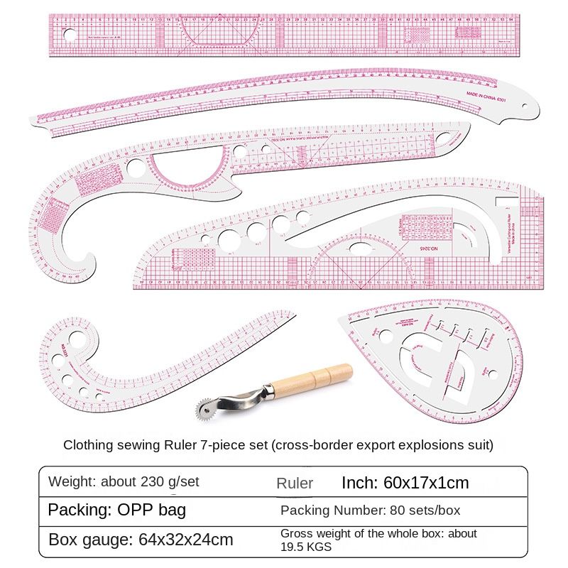 DIY Sewing Ruler Tailor Set French Curve Ruler Accessories, 4-10 Style Plastic Dress Curve Rulers for Sewing Pattern Design