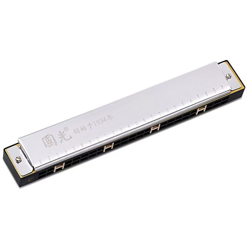 24-Hole C Key Double Tone Harmonica for Beginners - Premium Student & Kids Musical Instrument, Ideal for Classroom & Home Learning, Durable & Easy-Play Starter Wind Organ 24-Hole C Key Double Tone Har
