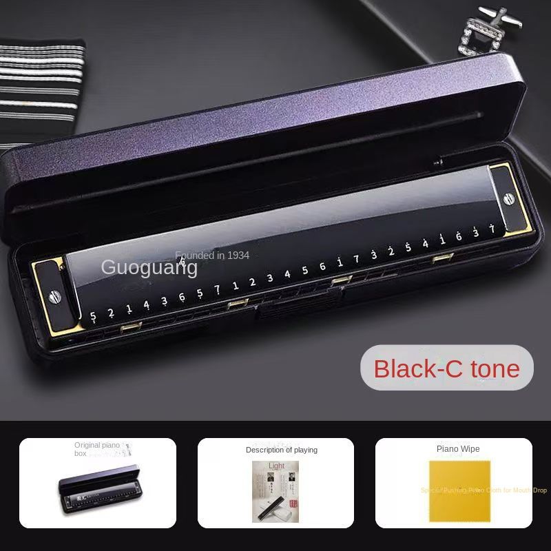 24-Hole C Key Double Tone Harmonica for Beginners - Premium Student & Kids Musical Instrument, Ideal for Classroom & Home Learning, Durable & Easy-Play Starter Wind Organ 24-Hole C Key Double Tone Har