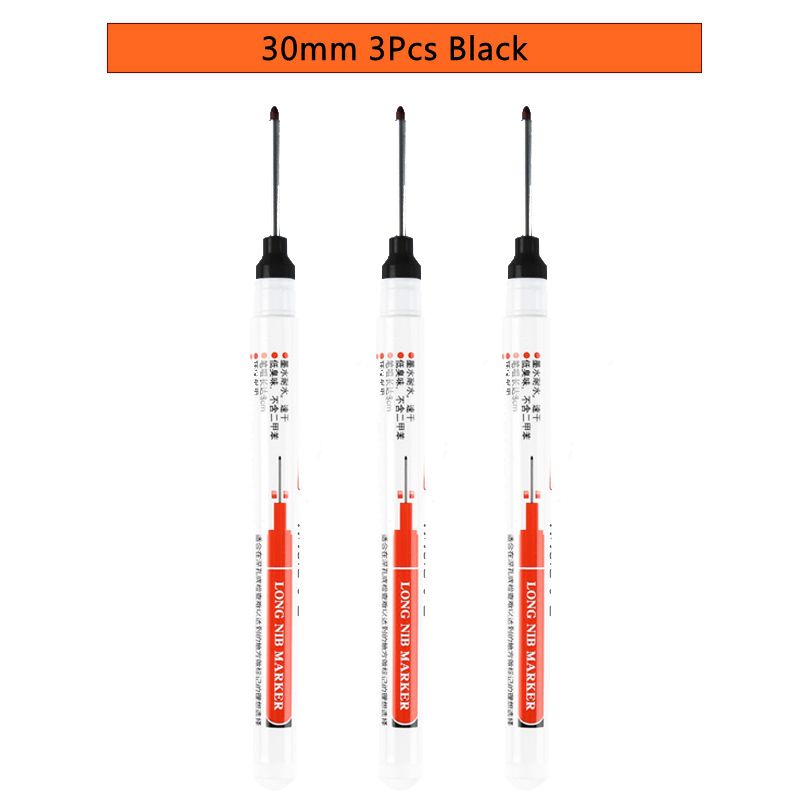 6Pcs/Set Long Head Markers Bathroom Woodworking Decoration Multi-purpose Deep Hole Marker Pens  Red/Black/Blue/Green/White Ink