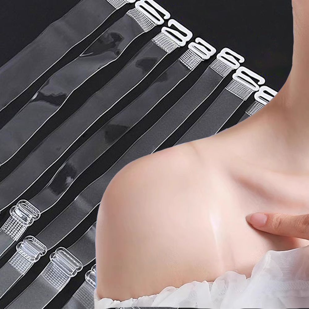 5Pairs Invisible Transparent Bra Straps Invisible Detachable Silicone Women's Elastic Belt Adjustable Non Slip Intimates Shoulder Strap