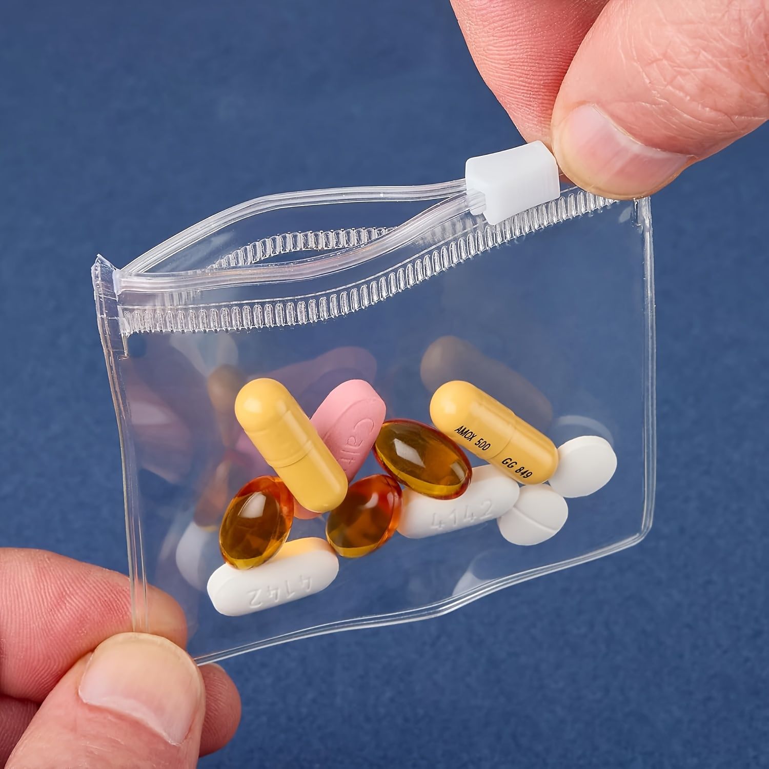 20PCS  Reusable Medicine Bags, Zipper Medicine Bag Set, Bait Bag Jewelry Storage Bag Self-Sealing Medicine Storage Device and Travel Accessories, Other (Jewelry Boxes & Organizers)