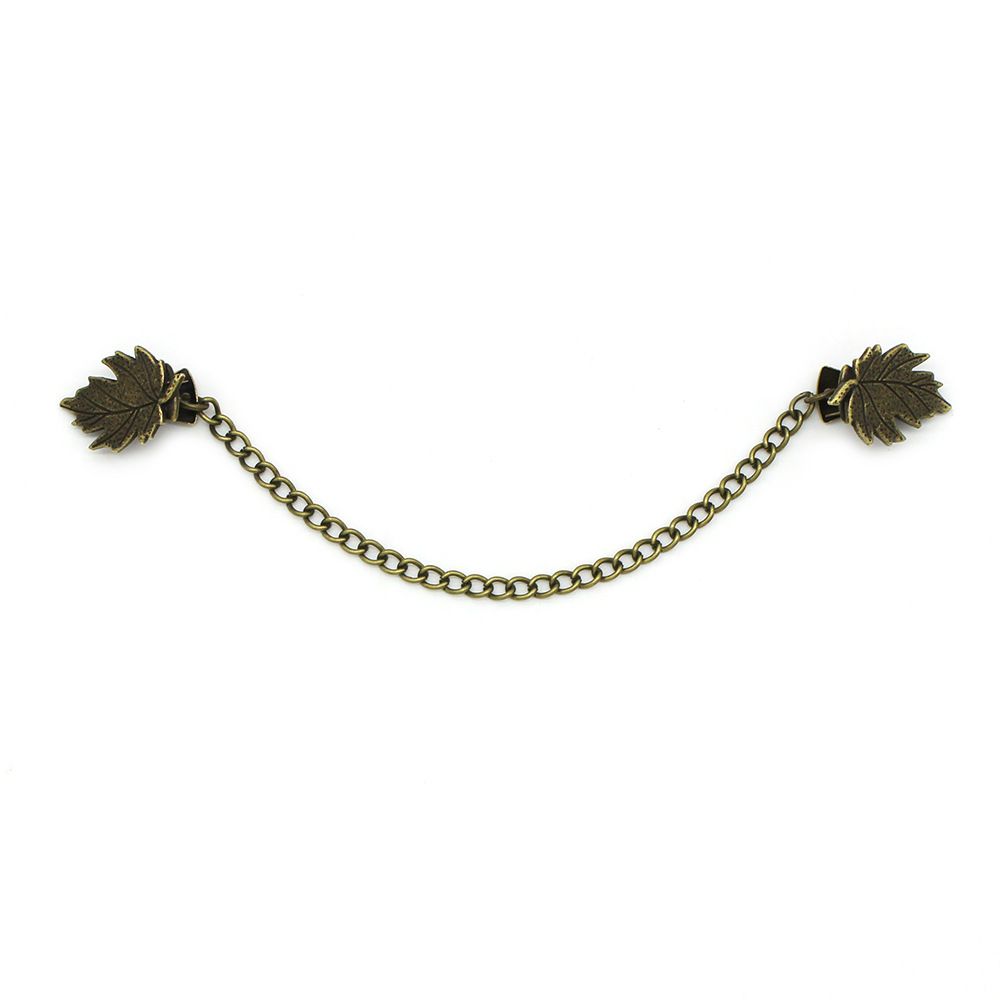 2PCS Suit Brooch, Retro Sweater Collar Clip, Tassel Chain, High-end Banquet Diamond-studded Shirt Collar Chain, Cardigan Clip