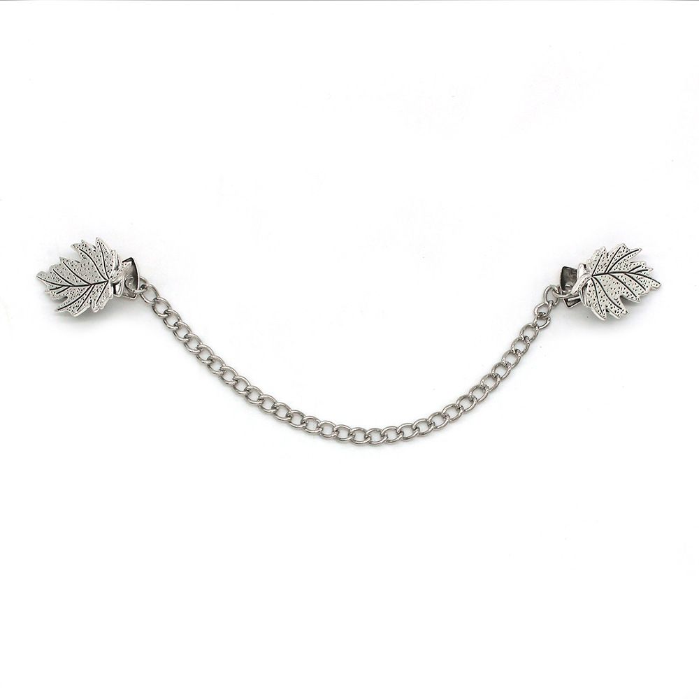 2PCS Suit Brooch, Retro Sweater Collar Clip, Tassel Chain, High-end Banquet Diamond-studded Shirt Collar Chain, Cardigan Clip