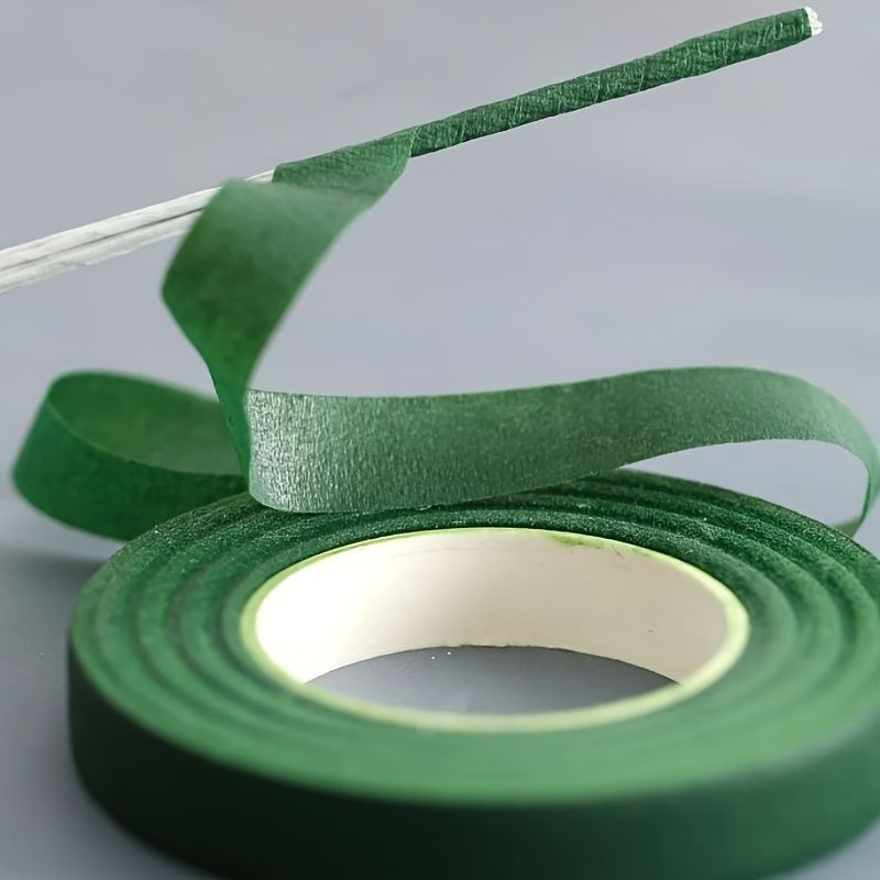 1/3/5pcs 17M  Floral Tape for Bouquet Wrapping, Green Paper Adhesive, for Artificial Flowers and Plant Stems, DIY Crafting and Arranging
