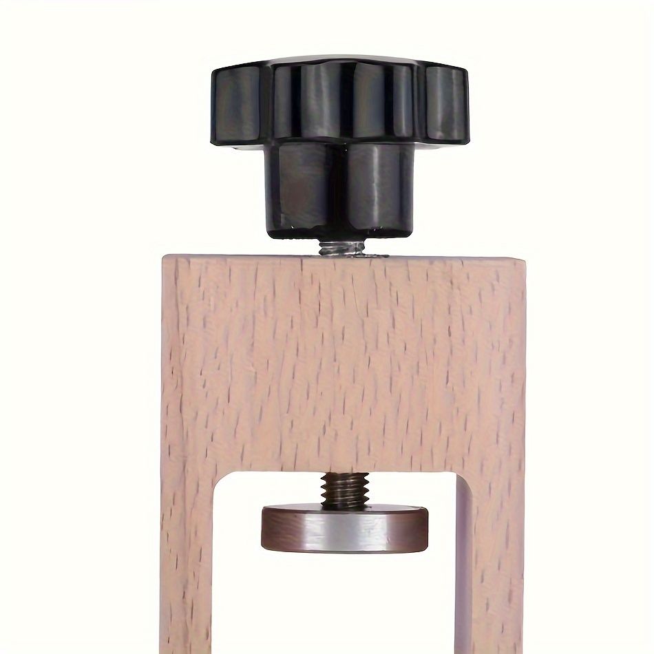 1pc Adjustable Wooden Leather Strap Maker with 5 Replacement Blades for DIY Leathercraft and Gardening Tools Craft Belt Cutter