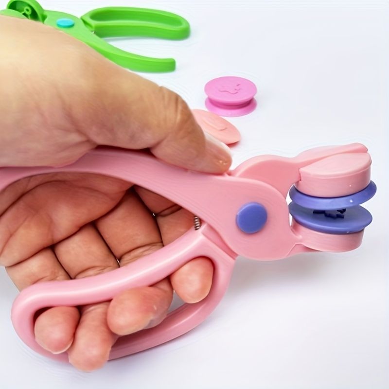 DIY Craft Embossing Tool | Pink Plastic Manual Punch with Floral & Heart Designs | Multi-Color Interchangeable Pads for Scrapbooking and Card Making | Non-Electric, Easy to Use | Ideal for Creative Pr