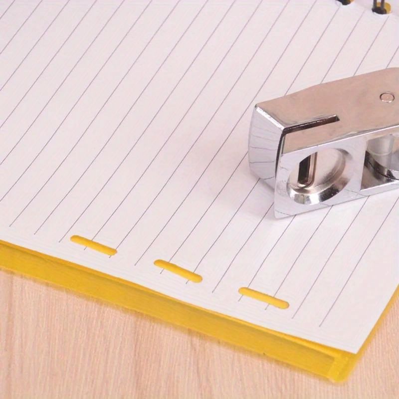 1pc Oval Shape Manual Hole Punch, Zinc Alloy Chrome Plated, Uncharged Slot Puncher for PVC Cards, Photo Badges, Tags, Scrapbooking & Office Stationery Tool