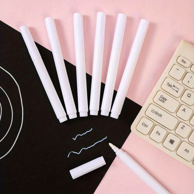 Erasable White Chalk Markers, 10-Pack Liquid Chalk Pens for Blackboards, Glass, Ceramics & Leather, Ideal for Ages 14+