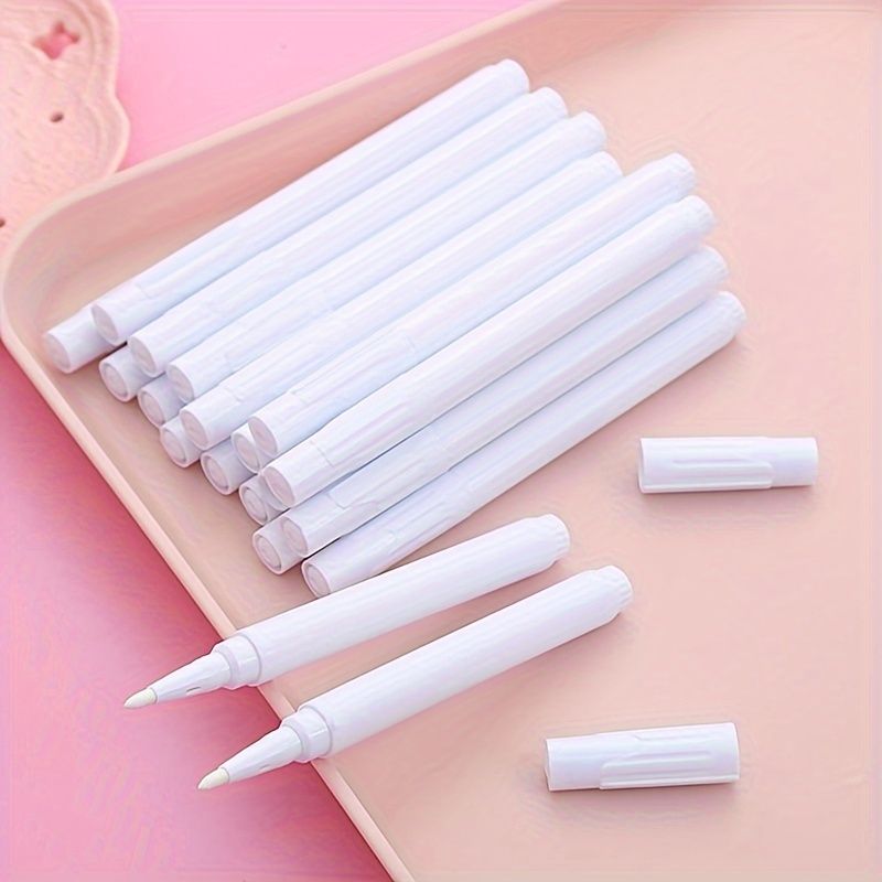 Erasable White Chalk Markers, 10-Pack Liquid Chalk Pens for Blackboards, Glass, Ceramics & Leather, Ideal for Ages 14+