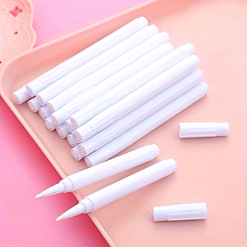 Erasable White Chalk Markers, 10-Pack Liquid Chalk Pens for Blackboards, Glass, Ceramics & Leather, Ideal for Ages 14+