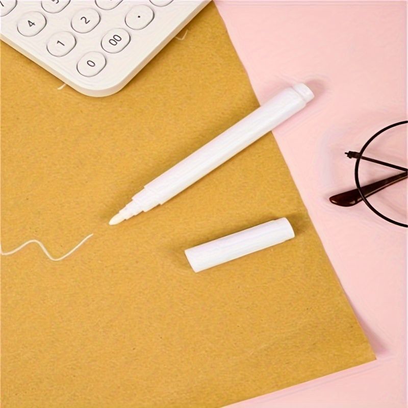 Erasable White Chalk Markers, 10-Pack Liquid Chalk Pens for Blackboards, Glass, Ceramics & Leather, Ideal for Ages 14+