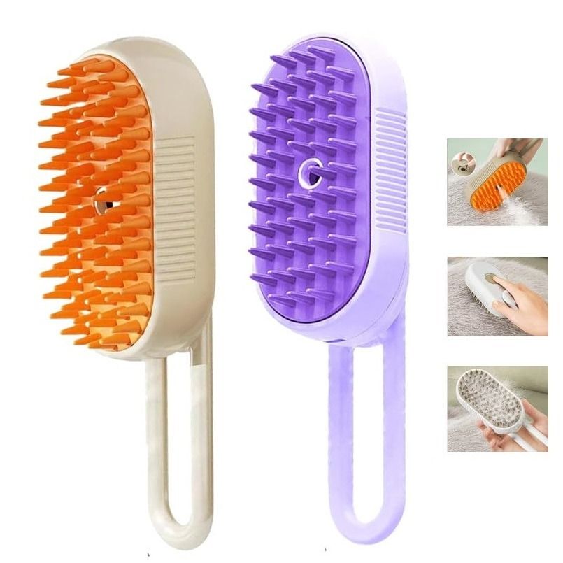 3 in 1 Pet Steam Brush, Cloud Care Cat Brush, Celery Pets Steam Brush, Spritz Defur Comb for Cats, Spitz Defur Comb, Spritz Demur Comb, 2024 Upgrade Steamy Cat Brush