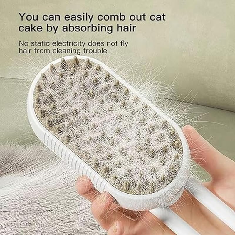 3 in 1 Pet Steam Brush, Cloud Care Cat Brush, Celery Pets Steam Brush, Spritz Defur Comb for Cats, Spitz Defur Comb, Spritz Demur Comb, 2024 Upgrade Steamy Cat Brush