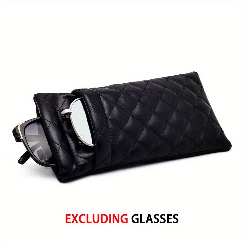 Soft PU Leather Glasses Cases, Portable Fashion Protective Pocket, Chic Organizer for Eyeglasses, Mobile Phone, and Accessories, Glasses Holder Eyewear Pouch, Travel-Friendly, Durable Compact Stylish