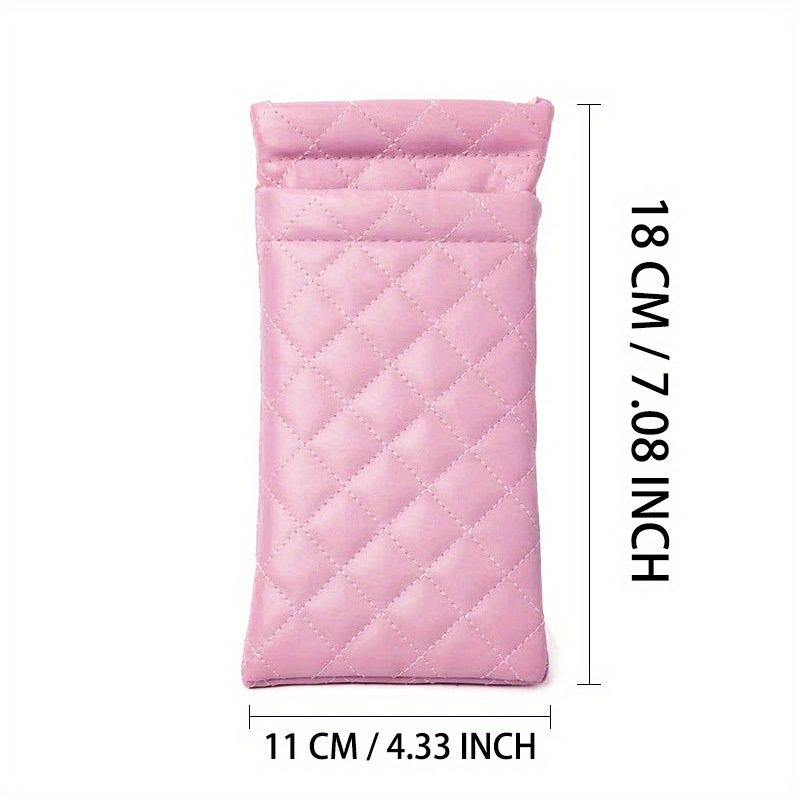 Soft PU Leather Glasses Cases, Portable Fashion Protective Pocket, Chic Organizer for Eyeglasses, Mobile Phone, and Accessories, Glasses Holder Eyewear Pouch, Travel-Friendly, Durable Compact Stylish
