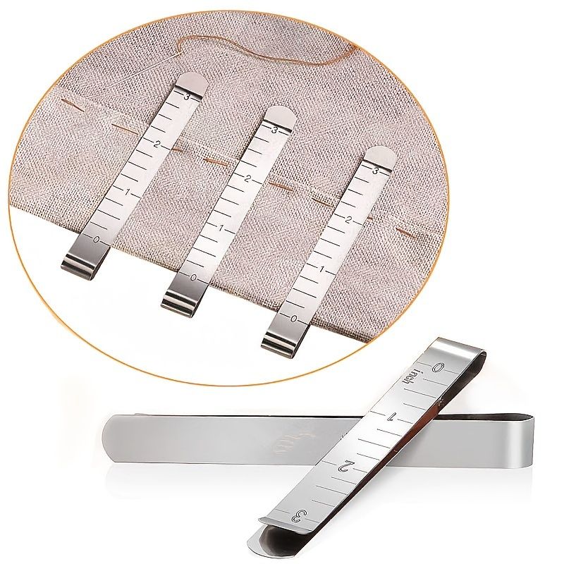 5-10pcs Hemming Clip, Sewing Clip Measuring Ruler Mark Sewing Project Quilting Supplies (3 Inches)